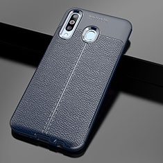 Silikon Hülle Handyhülle Gummi Schutzhülle Leder Tasche für Samsung Galaxy M40 Blau