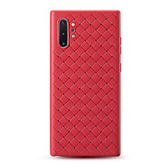 Silikon Hülle Handyhülle Gummi Schutzhülle Leder Tasche für Samsung Galaxy Note 10 Plus Rot