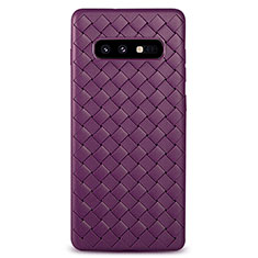 Silikon Hülle Handyhülle Gummi Schutzhülle Leder Tasche für Samsung Galaxy S10e Violett