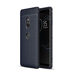 Silikon Hülle Handyhülle Gummi Schutzhülle Leder Tasche für Sony Xperia XZ3 Blau