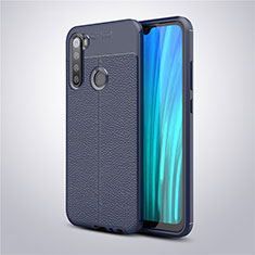 Silikon Hülle Handyhülle Gummi Schutzhülle Leder Tasche für Xiaomi Redmi Note 8 (2021) Blau