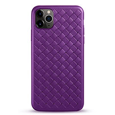 Silikon Hülle Handyhülle Gummi Schutzhülle Leder Tasche G01 für Apple iPhone 11 Pro Violett