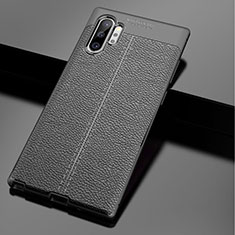 Silikon Hülle Handyhülle Gummi Schutzhülle Leder Tasche G01 für Samsung Galaxy Note 10 Plus 5G Schwarz