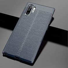Silikon Hülle Handyhülle Gummi Schutzhülle Leder Tasche G01 für Samsung Galaxy Note 10 Plus Blau