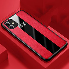 Silikon Hülle Handyhülle Gummi Schutzhülle Leder Tasche H01 für Apple iPhone 11 Rot