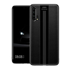 Silikon Hülle Handyhülle Gummi Schutzhülle Leder Tasche H01 für Huawei Honor 20 Pro Schwarz