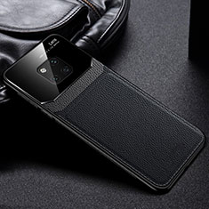 Silikon Hülle Handyhülle Gummi Schutzhülle Leder Tasche H01 für Huawei Mate 20 Pro Schwarz