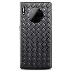 Silikon Hülle Handyhülle Gummi Schutzhülle Leder Tasche H01 für Huawei Mate 30 5G Schwarz