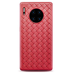 Silikon Hülle Handyhülle Gummi Schutzhülle Leder Tasche H01 für Huawei Mate 30E Pro 5G Rot