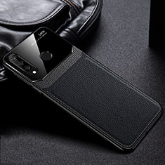 Silikon Hülle Handyhülle Gummi Schutzhülle Leder Tasche H01 für Huawei Nova 4e Schwarz