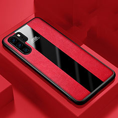 Silikon Hülle Handyhülle Gummi Schutzhülle Leder Tasche H01 für Huawei P30 Pro Rot