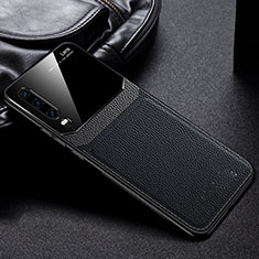 Silikon Hülle Handyhülle Gummi Schutzhülle Leder Tasche H01 für Huawei P30 Schwarz