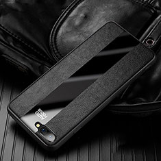 Silikon Hülle Handyhülle Gummi Schutzhülle Leder Tasche H01 für Oppo R15X Schwarz