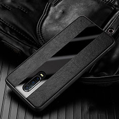 Silikon Hülle Handyhülle Gummi Schutzhülle Leder Tasche H01 für Oppo R17 Pro Schwarz