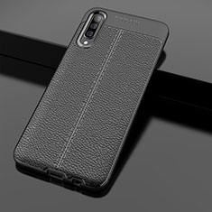 Silikon Hülle Handyhülle Gummi Schutzhülle Leder Tasche H01 für Samsung Galaxy A90 5G Schwarz