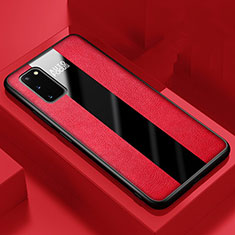 Silikon Hülle Handyhülle Gummi Schutzhülle Leder Tasche H01 für Samsung Galaxy S20 5G Rot