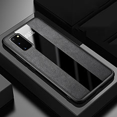 Silikon Hülle Handyhülle Gummi Schutzhülle Leder Tasche H01 für Samsung Galaxy S20 Schwarz