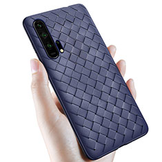 Silikon Hülle Handyhülle Gummi Schutzhülle Leder Tasche H02 für Huawei Honor 20 Pro Blau