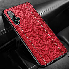 Silikon Hülle Handyhülle Gummi Schutzhülle Leder Tasche H02 für Huawei Honor 20 Rot