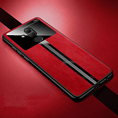 Silikon Hülle Handyhülle Gummi Schutzhülle Leder Tasche H02 für Huawei Mate 20 Lite Rot