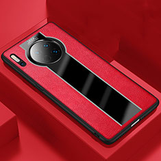 Silikon Hülle Handyhülle Gummi Schutzhülle Leder Tasche H02 für Huawei Mate 30 Pro Rot