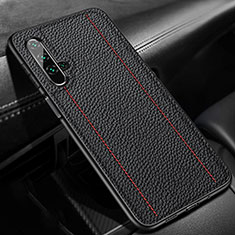 Silikon Hülle Handyhülle Gummi Schutzhülle Leder Tasche H02 für Huawei Nova 5T Schwarz