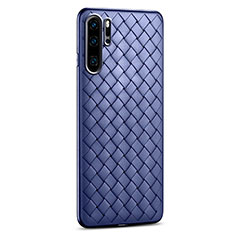 Silikon Hülle Handyhülle Gummi Schutzhülle Leder Tasche H02 für Huawei P30 Pro Blau