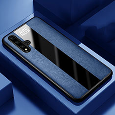 Silikon Hülle Handyhülle Gummi Schutzhülle Leder Tasche H03 für Huawei Nova 5T Blau