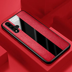 Silikon Hülle Handyhülle Gummi Schutzhülle Leder Tasche H03 für Huawei Nova 5T Rot