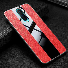 Silikon Hülle Handyhülle Gummi Schutzhülle Leder Tasche H03 für Oppo RX17 Pro Rot