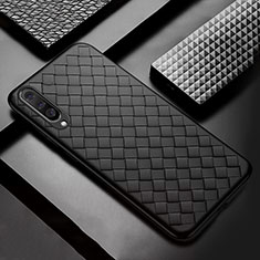 Silikon Hülle Handyhülle Gummi Schutzhülle Leder Tasche H03 für Samsung Galaxy A70S Schwarz