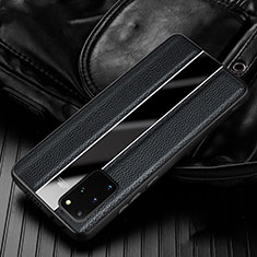 Silikon Hülle Handyhülle Gummi Schutzhülle Leder Tasche H03 für Samsung Galaxy S20 Plus 5G Schwarz