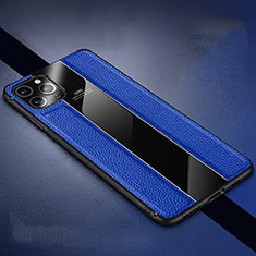 Silikon Hülle Handyhülle Gummi Schutzhülle Leder Tasche H04 für Apple iPhone 11 Pro Blau