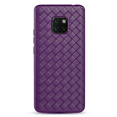 Silikon Hülle Handyhülle Gummi Schutzhülle Leder Tasche H04 für Huawei Mate 20 Pro Violett