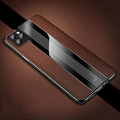 Silikon Hülle Handyhülle Gummi Schutzhülle Leder Tasche H05 für Apple iPhone 11 Pro Braun