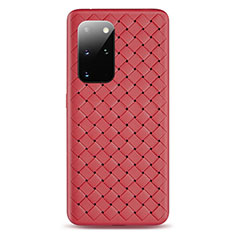 Silikon Hülle Handyhülle Gummi Schutzhülle Leder Tasche H05 für Samsung Galaxy S20 Plus 5G Rot