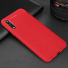 Silikon Hülle Handyhülle Gummi Schutzhülle Leder Tasche H07 für Huawei P20 Pro Rot