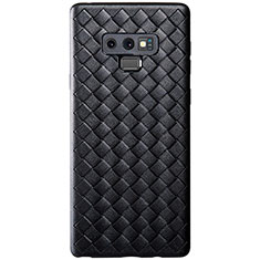 Silikon Hülle Handyhülle Gummi Schutzhülle Leder Tasche L01 für Samsung Galaxy Note 9 Schwarz