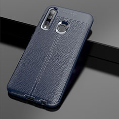 Silikon Hülle Handyhülle Gummi Schutzhülle Leder Tasche S01 für Huawei Honor 20E Blau