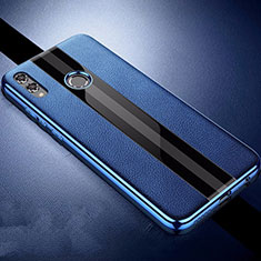 Silikon Hülle Handyhülle Gummi Schutzhülle Leder Tasche S01 für Huawei Honor 8X Blau