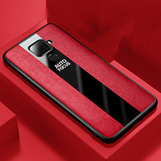 Silikon Hülle Handyhülle Gummi Schutzhülle Leder Tasche S01 für Huawei Mate 30 Lite Rot