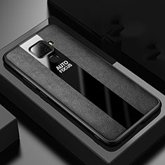 Silikon Hülle Handyhülle Gummi Schutzhülle Leder Tasche S01 für Huawei Nova 5i Pro Schwarz