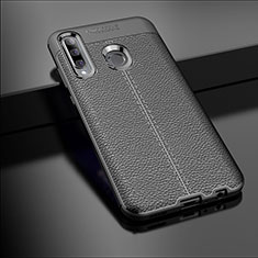 Silikon Hülle Handyhülle Gummi Schutzhülle Leder Tasche S01 für Huawei P Smart+ Plus (2019) Schwarz