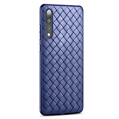 Silikon Hülle Handyhülle Gummi Schutzhülle Leder Tasche S01 für Huawei P20 Pro Blau