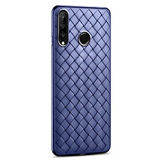 Silikon Hülle Handyhülle Gummi Schutzhülle Leder Tasche S01 für Huawei P30 Lite Blau