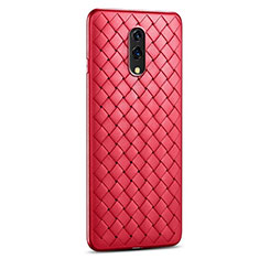 Silikon Hülle Handyhülle Gummi Schutzhülle Leder Tasche S01 für Oppo K3 Rot