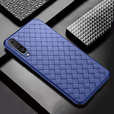 Silikon Hülle Handyhülle Gummi Schutzhülle Leder Tasche S01 für Samsung Galaxy A50S Blau