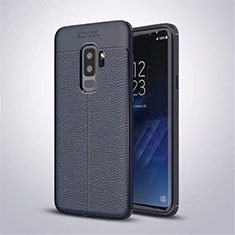 Silikon Hülle Handyhülle Gummi Schutzhülle Leder Tasche S01 für Samsung Galaxy S9 Plus Blau