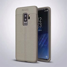 Silikon Hülle Handyhülle Gummi Schutzhülle Leder Tasche S01 für Samsung Galaxy S9 Plus Grau