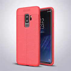 Silikon Hülle Handyhülle Gummi Schutzhülle Leder Tasche S01 für Samsung Galaxy S9 Plus Rot